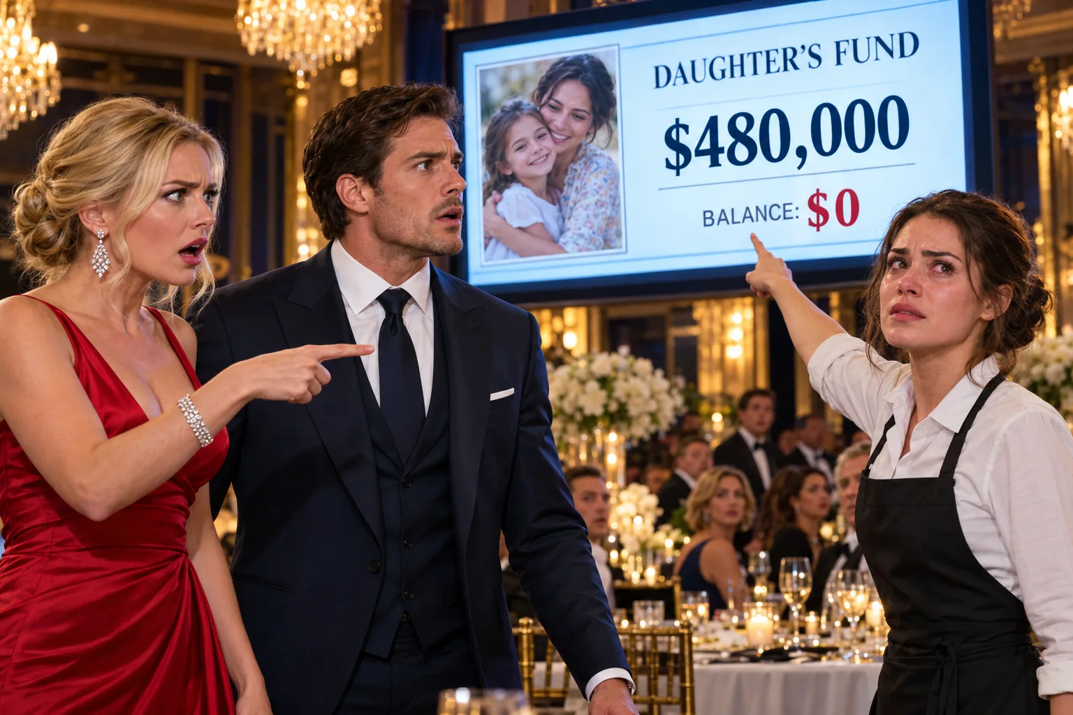 THE BILLIONAIRE SAW HIS FIANCÉE ACCUSE A WAITRESS OF STEALING—THEN THE WAITRESS POINTED AT THE SCREEN AND ASKED, “WHERE’S MY DAUGHTER’S $480,000?”