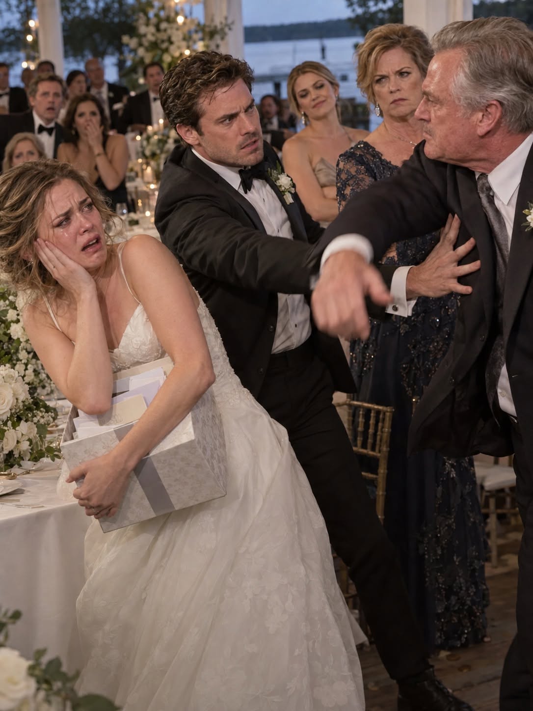 My father slapped me at my wedding reception because I refused to surrender the gift box, while my mother called me greedy and my sister smiled.