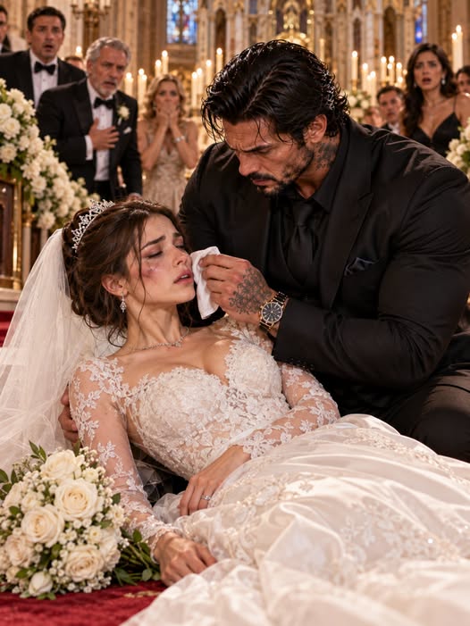 THE BRIDE FAINTED DURING HER WEDDING—WHAT THE MAFIA BOSS FOUND BENEATH HER MAKEUP CHANGED EVERYTHING