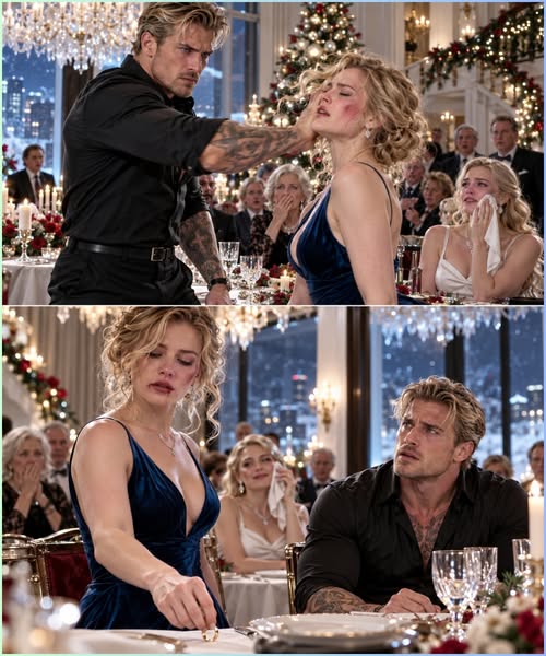 The sound of Silas Varelli’s hand striking his wife was so sharp that the twelve people seated around the Christmas table seemed to stop breathing at the same time.