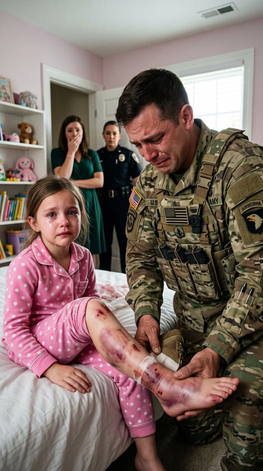 In the middle of a July heatwave, my 7-year-old daughter arrived at my door wearing thick winter snow boots. “Daddy, please don’t take them off,” she begged, trembling with every step. Her stepfather sat in the car, watching us with a frighteningly blank expression. When I finally opened the boots, I discovered something beneath her socks that made my heart stop. Then she whispered, “He says he’ll make Mommy sleep forever if you call the police.” I held her close and made a decision. It was time to show him exactly who he had threatened.