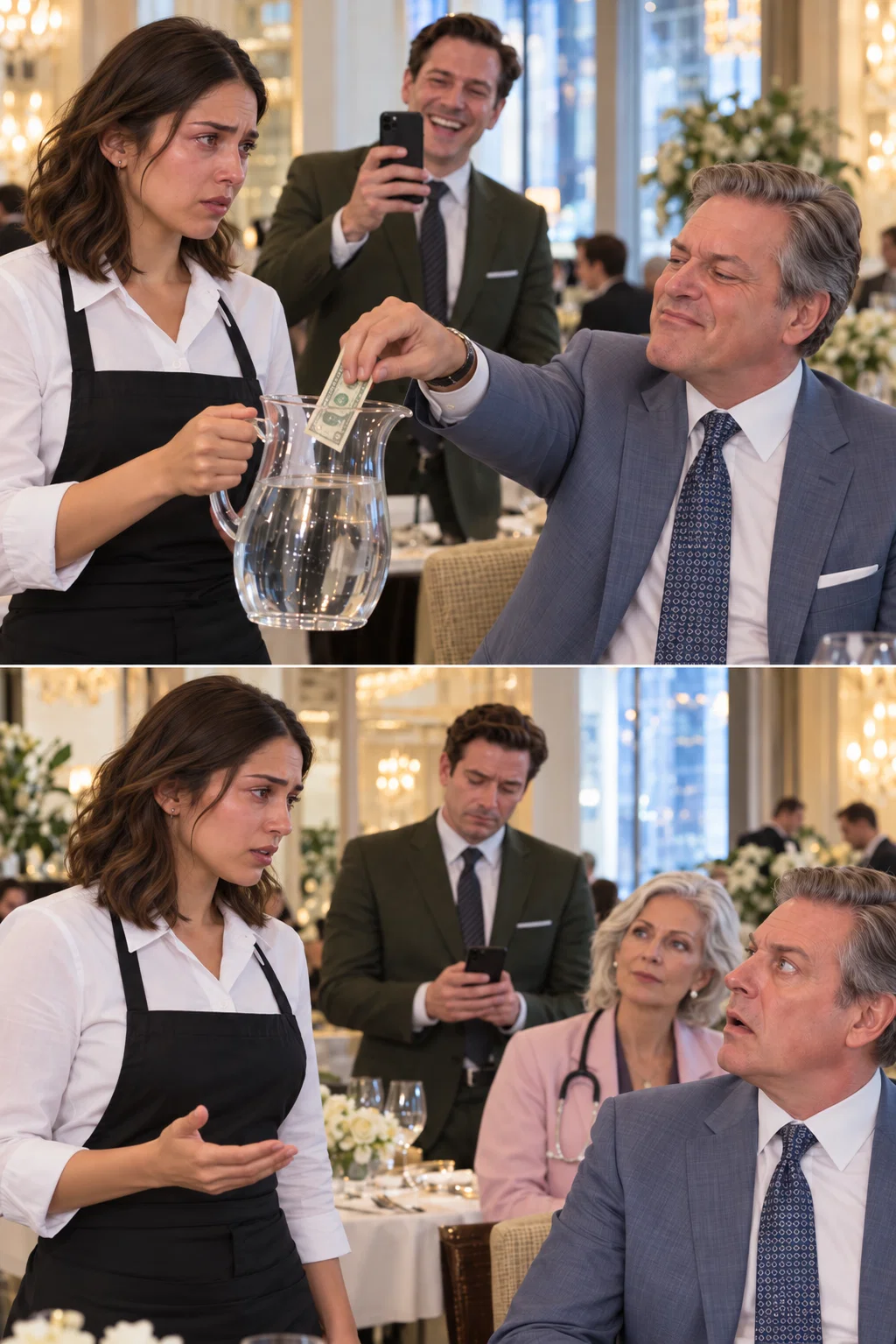 “Bring me someone intelligent,” he sneered in German, dropping a hundred-dollar bill into my water pitcher