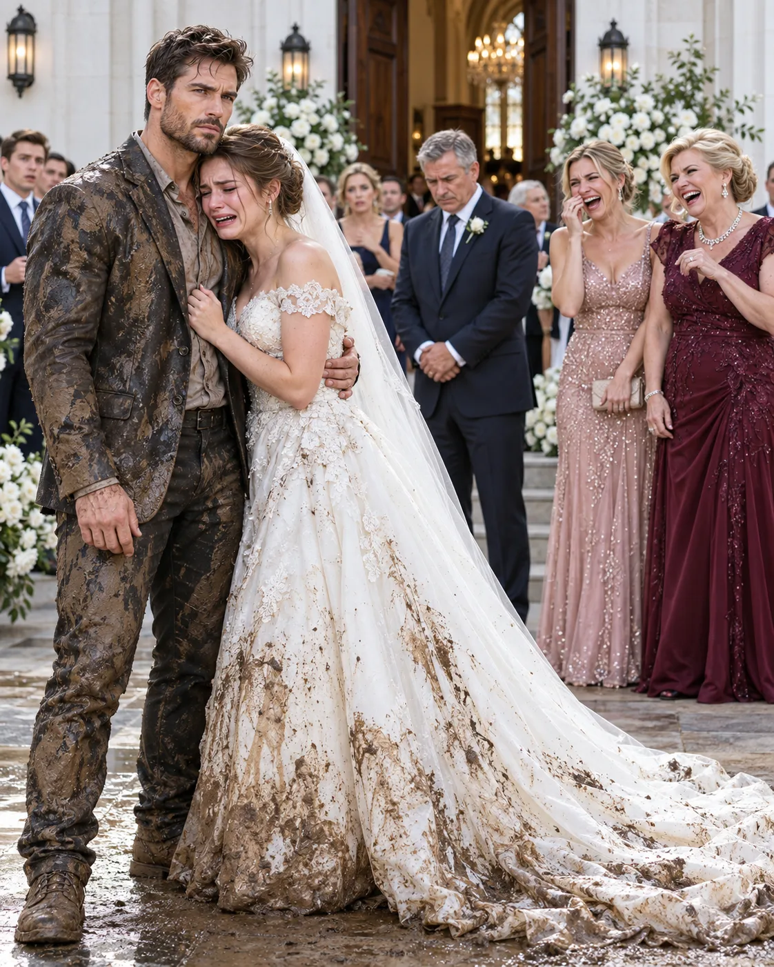 My Stepmother Forced Me to Marry the Poorest Man She Could Find and Said, “Now You’ll Learn What You’re Really Worth.” I Didn’t Argue—Until I Saw a $2.4 Billion Message on My Husband’s Phone. The Next Morning, Four Black SUVs Pulled Up Outside His Cabin… and the Moment the Man in the First One Saw My Husband, My Entire Family Stopped Laughing
