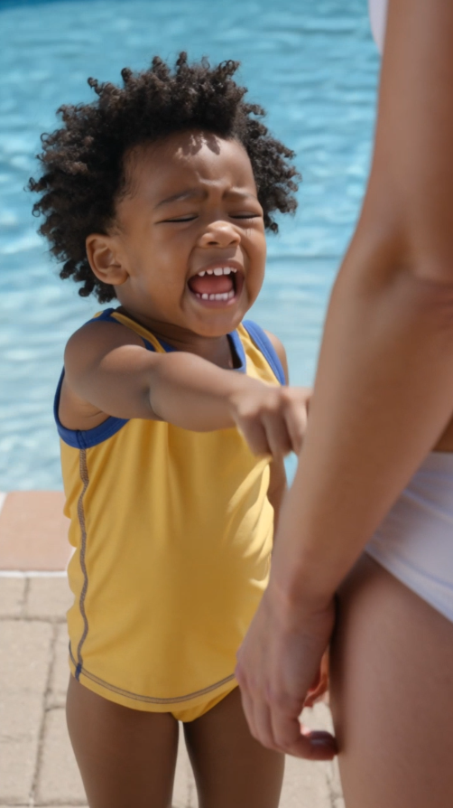 At my daughter's third birthday pool party, she pointed at my stepmom's stomach and said, "Daddy's in there" — I laughed until I saw WHAT she was actually pointing at.