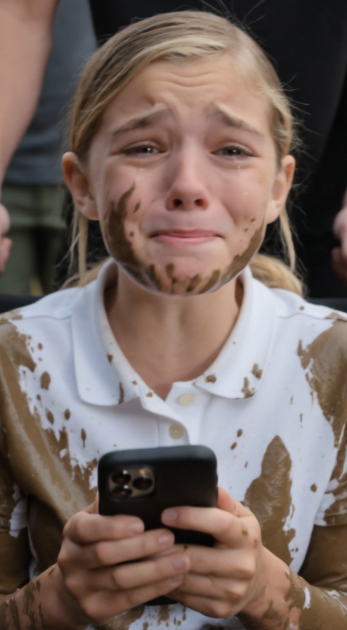 A group of boys thought it was hilarious to push a girl in a wheelchair into a pit of mud...
