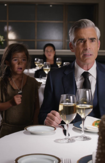 The little girl did not belong in the ballroom.