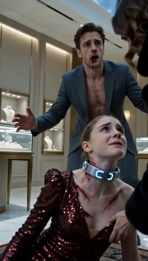 I SMASHED A LUXURY BOUTIQUE DISPLAY TO HUMILIATE MY HUSBAND’S YOUNG MISTRESS—UNTIL HER TORN PARTY DRESS REVEALED A CHILLING BIOMETRIC RANSOM COLLAR.