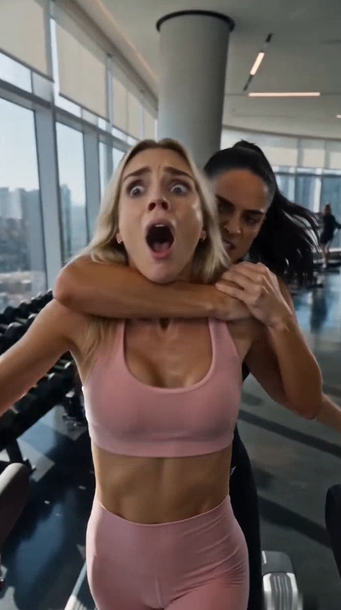 THE WIFE WHO KNOCKED AWAY THE DUMBBELL AND LOCKED THE MISTRESS ON THE TREADMILL IN THE 5-STAR GYM