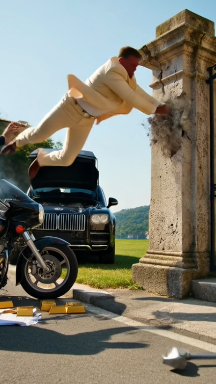 HE DEMANDED €50,000 AFTER I CRASHED MY MOTORCYCLE TO SAVE HIS UNLEASHED HOUND—SO I TURNED HIS LUXURY DRIVEWAY INTO A CRIME SCENE OF HIS CARTEL BRIBES