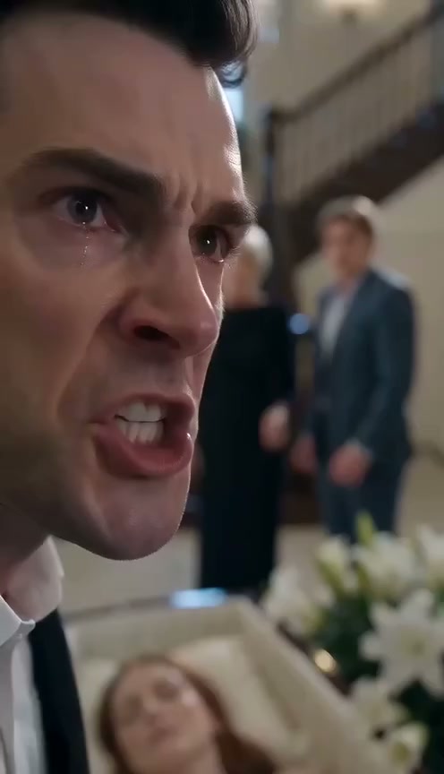 The mansion funeral looks perfect from a distance.