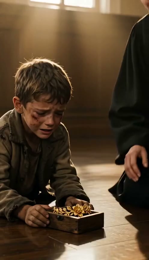 THE JUDGE ORDERED POLICE TO REMOVE A HOMELESS BOY—THEN HE OPENED A BOX THAT MADE HER CRY