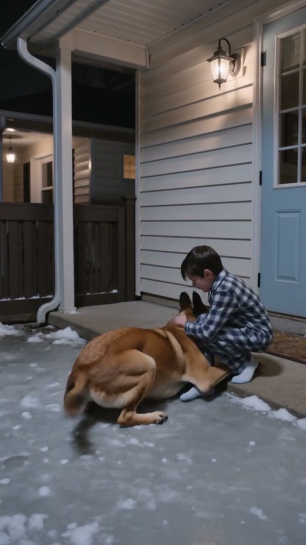WHILE THE FROST BITES THE BONE, THE FIERCE GUARD DOG REMAINS THE ONLY WARMTH IN THE HEARTLESS DARK
