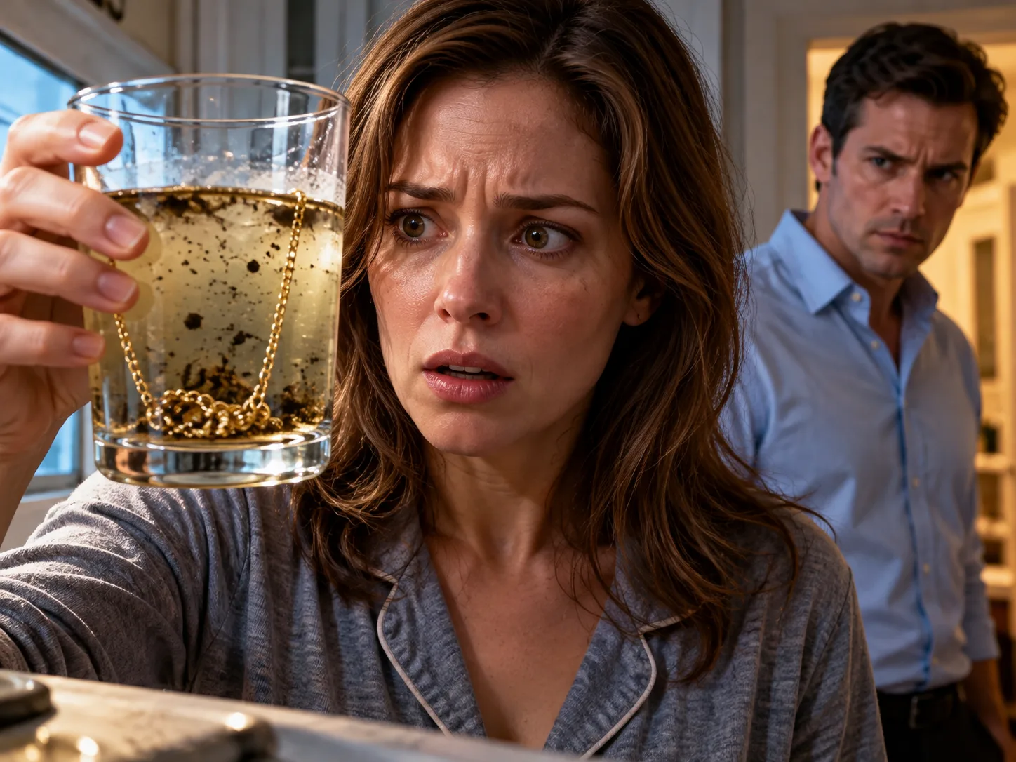 THE STRANGER WARNED ME NOT TO WEAR MY HUSBAND'S NECKLACE—BY MORNING, THE WATER REVEALED A DEADLY SECRET