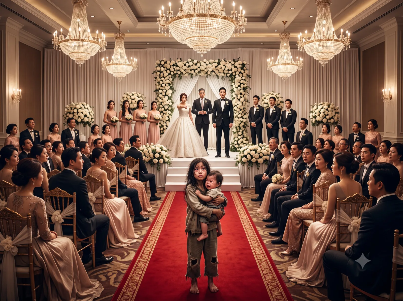 A LITTLE GIRL CRASHED MY BILLIONAIRE WEDDING AND CALLED ME “DADDY”—THEN MY BRIDE WHISPERED SIX WORDS THAT EXPOSED HER TERRIFYING SECRET