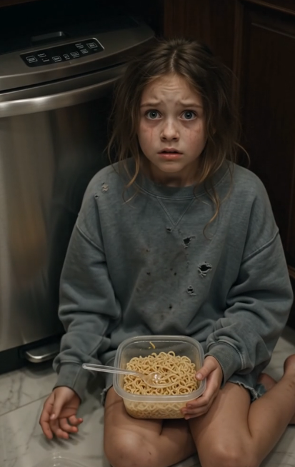 My Billionaire Husband Came Home Early — And Found His Daughter Eating Dinner Beside the Trash Because His Wife Said She Was “Not Family”