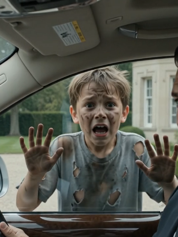 **The Grease-Stained Boy Stopped the Billionaire’s Car—Then Revealed His Wife Had Rigged It to Kill Him**