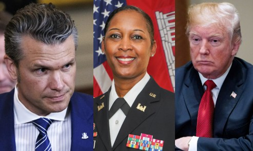 BREAKING: Hegseth gets caught killing promotions for Black and women officers because racist Trump doesn't want to stand next to them!