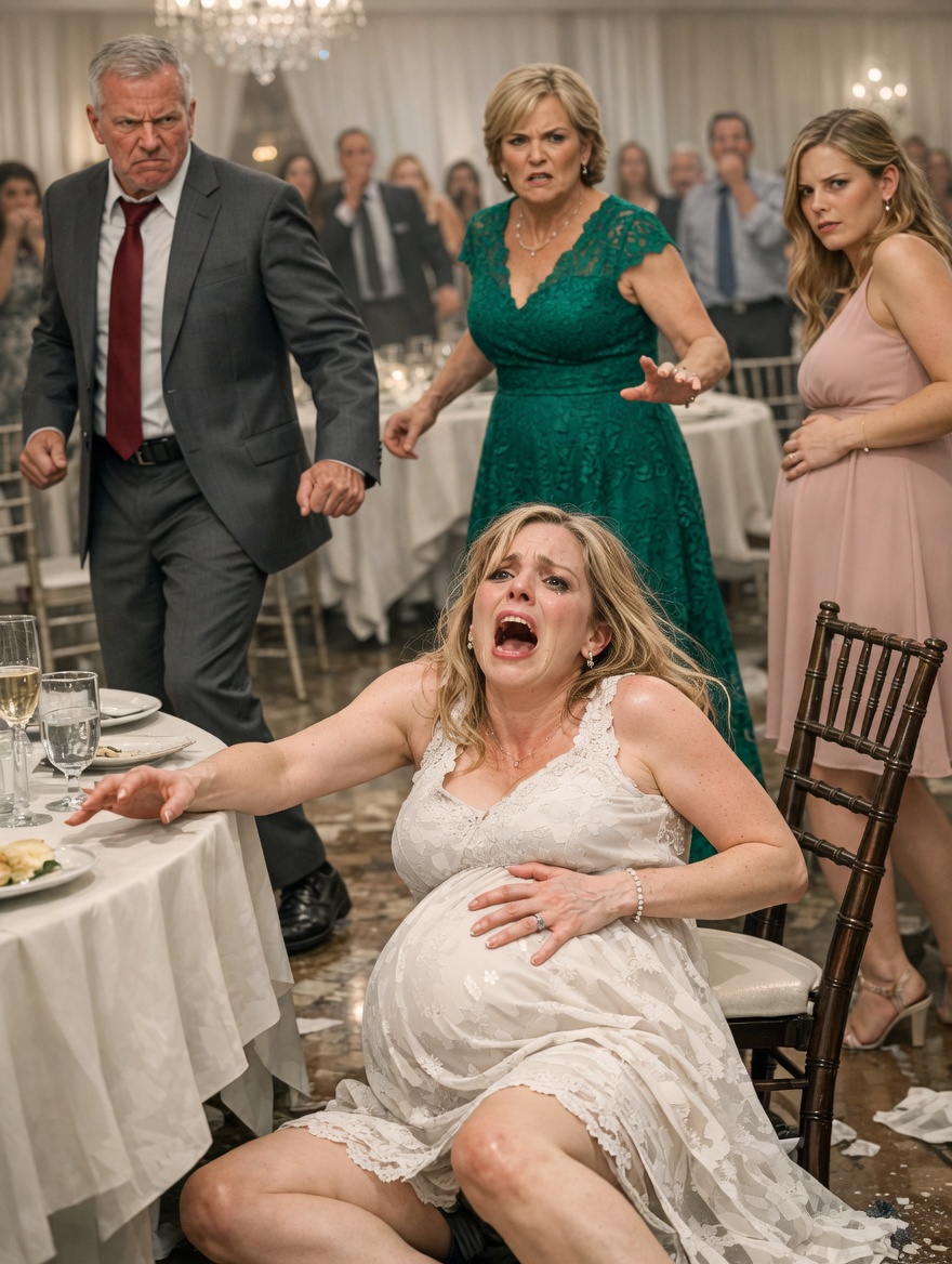 At my cousin’s wedding reception, we were seated having our meal when my family arrived late and started greeting everyone loudly. I was eight months pregnant and couldn’t stand up easily to greet them from my chair. My mother demanded, “Get up from that chair right now. Your sister needs to sit.” I refused. “She’s only 2 months pregnant. I’m 8 months.” I stayed seated. My father walked over and k/i/c/k/ed my chair hard from behind, making me f a. l l backwards. I landed on my pregnant belly and my water b r/ oke all over the floor. My mom…