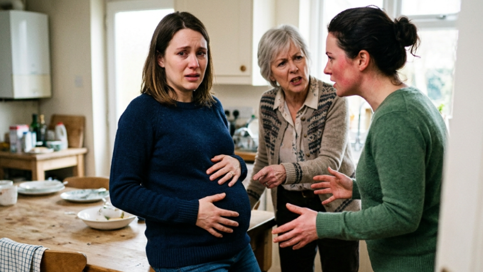 My sister-in-law shoved me into the table, my mother-in-law hit me in the pregnant belly and mocked my mother for being poor. The maid, who was cleaning the floor, immediately took off her gloves and said, "You're right, I came here looking poor just to see who dared to touch my daughter."