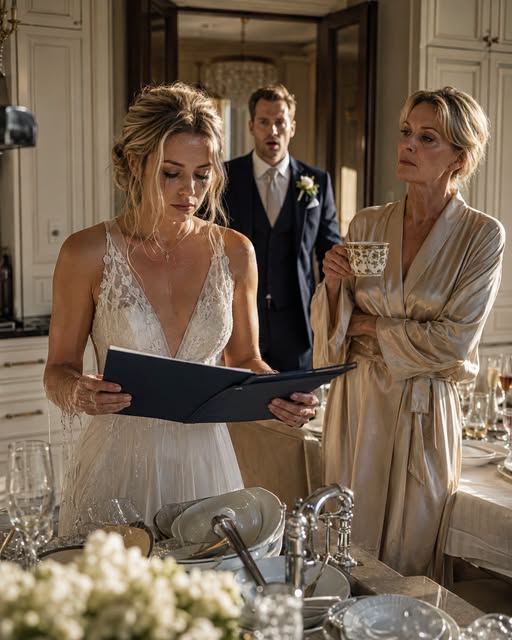 “Wash the Dishes.” Less Than Twelve Hours After My Wedding, My Mother-in-Law Ordered Me to Wash Towers of Greasy Dishes—But When I Opened the Folder Hidden in My Suitcase, My Groom’s Smile Vanished