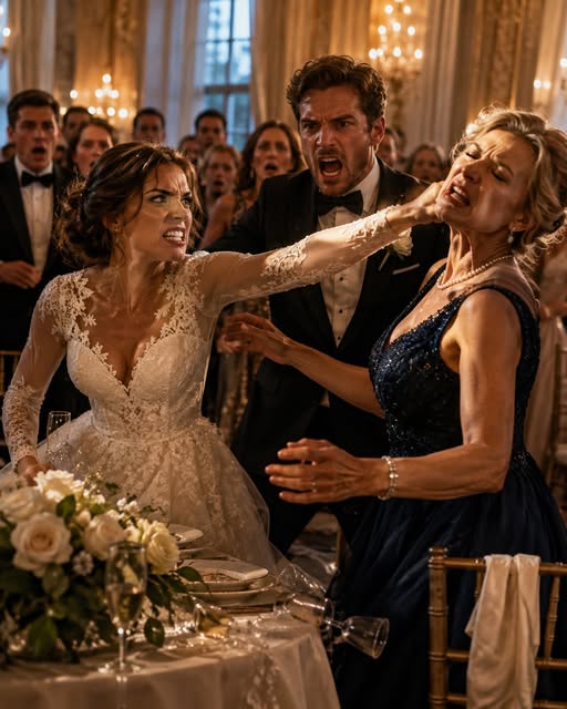 "I was still in my wedding dress when my mother-in-law stepped forward and announced her three conditions: **“Give my son your director position, put your house in his name, and learn to obey this family.”** I looked at my fiancé, expecting him to stop her. Instead, he whispered, **“Just agree for now.”** I actually laughed. **“Are you both out of your minds?”** Then I removed my ring—and made an announcement nobody in that ballroom expected.