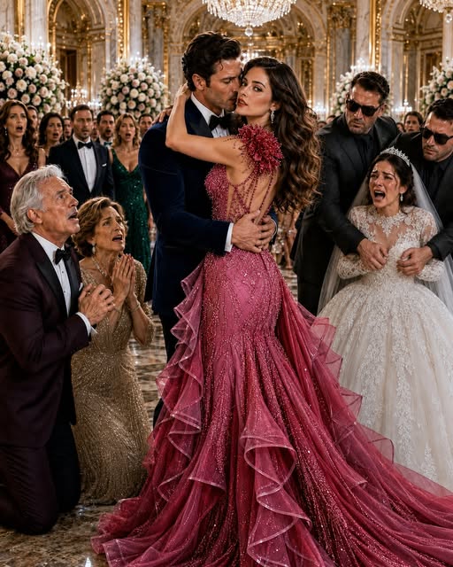 My father humiliated me in front of nearly 300 guests at my sister’s lavish Boston wedding, drenching my custom silk gown in red wine while my mother called me a “pathetic spinster” and the ballroom erupted in laughter. I wiped the wine from my face, made one quiet phone call, and twenty minutes later four men in black suits entered the room, followed by the husband my family never knew I had.