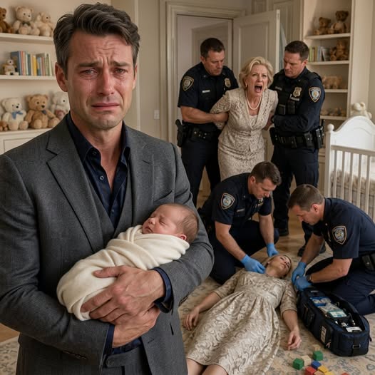 I caught my mother holding our crying newborn hostage. My wife, still recovering from a near-fatal postpartum hemorrhage, wept on the floor. My mother had smashed her pain meds. “Clean up this glass on your hands and knees. Only then can you hold him,” my mother hissed. She played the perfect grandmother online. She had no idea I was parked three blocks away, watching the hidden camera, and preparing to end her entire life…