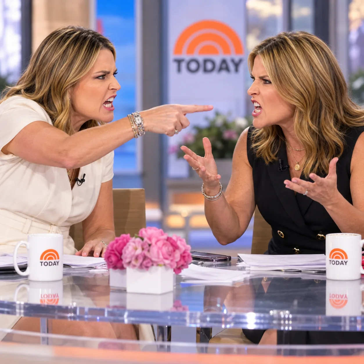 NBC PRIME-TIME ANCHOR SLAPS  CO-HOST LIVE ON AIR