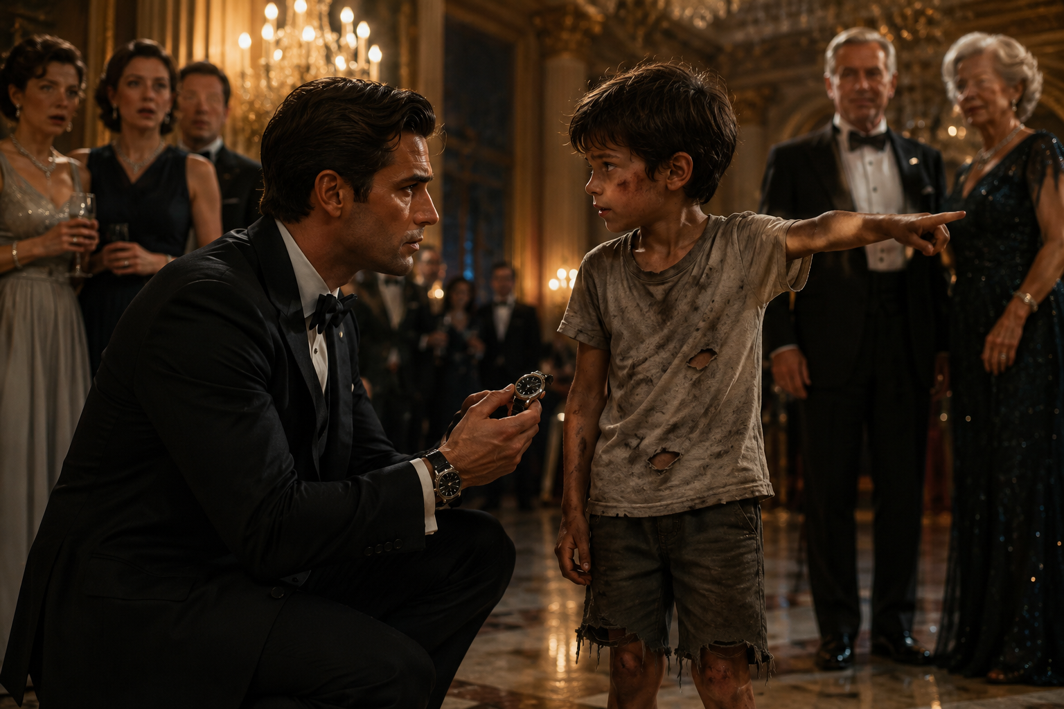 The Boy Who Pointed Across the Ballroom