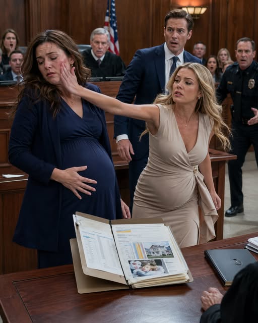 My Husband's Mistress Slapped Me in Divorce Court While I Was Nine Months Pregnant—Then One Sealed Folder Destroyed His $2 Million Custody Scam