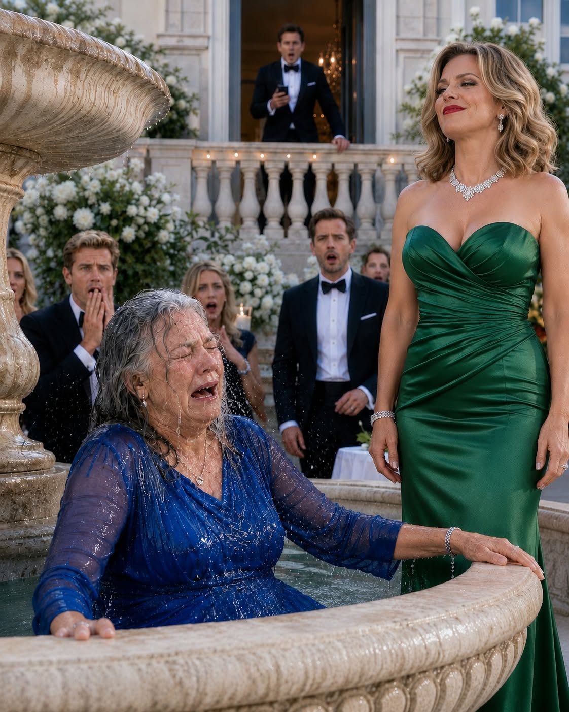 She Pushed His Mother Into a Fountain—Then the Billionaire Took Back Everything