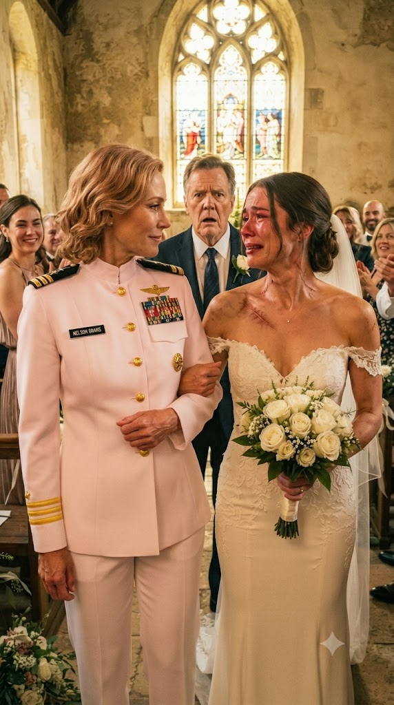 MY FATHER REFUSED TO WALK ME DOWN THE AISLE BECAUSE OF MY SCARS—THEN AN ADMIRAL OPENED THE CHAPEL DOORS