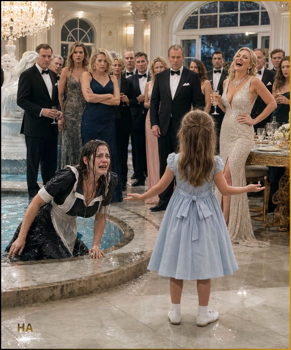 The Crime Boss’s Wife Laughed When the Maid Hit the Water—Until Her Little Girl Silenced Sixty Powerful Guests
