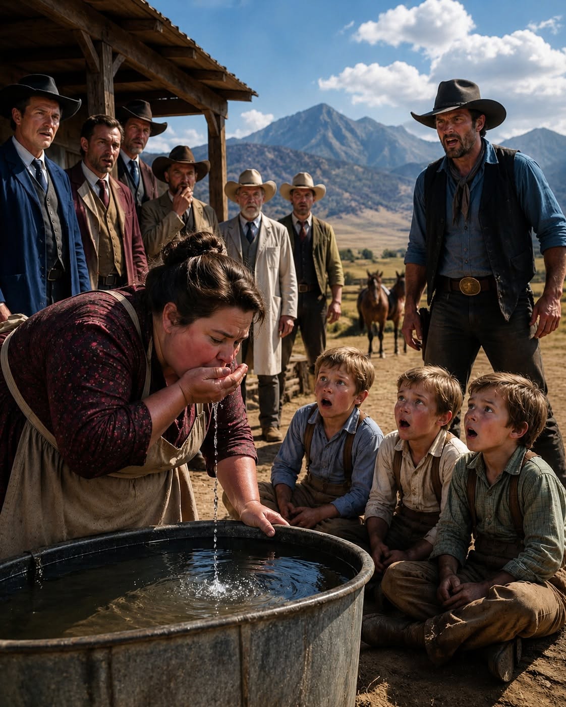 Everyone Called the Cowboy’s Triplet Boys a Lost Cause—Until the Quiet Housekeeper Tasted the Water