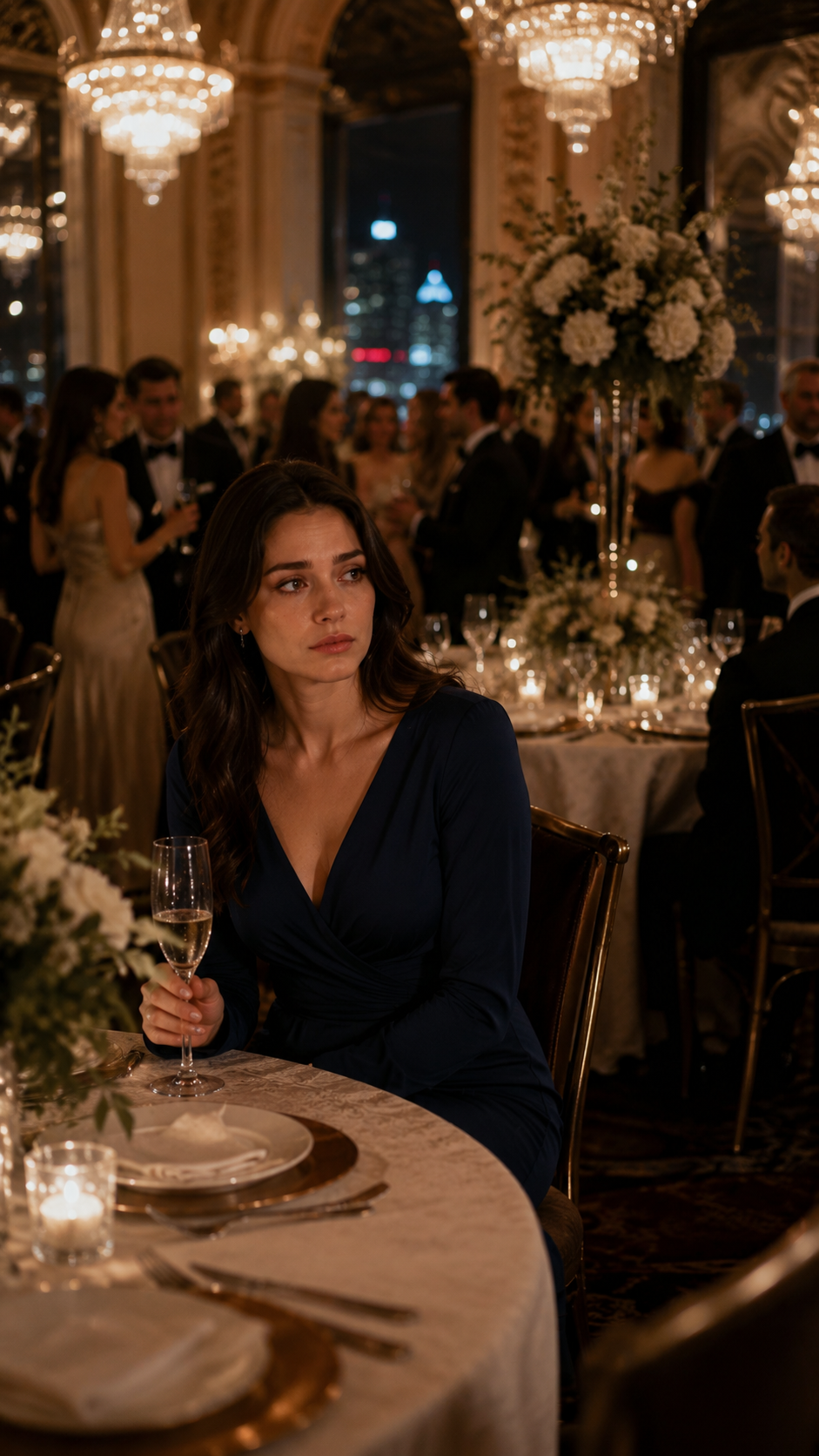 She Sat Alone at a Wedding—Then the Mafia Boss Whispered, “Pretend I’m Your Husband Tonight”