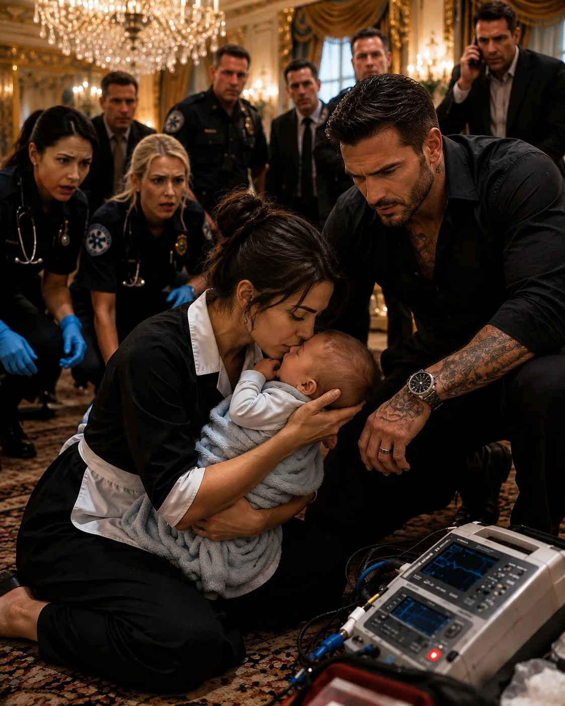 TWELVE PARAMEDICS GAVE UP ON MY BABY—THEN THE WOMAN HOLDING HIM WHISPERED THREE WORDS