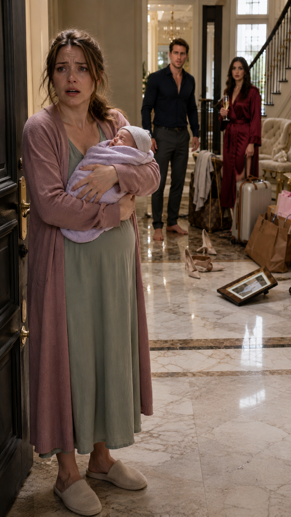 My Husband Threw Me and Our Newborn Out of “His” Mansion — But He Never Owned It