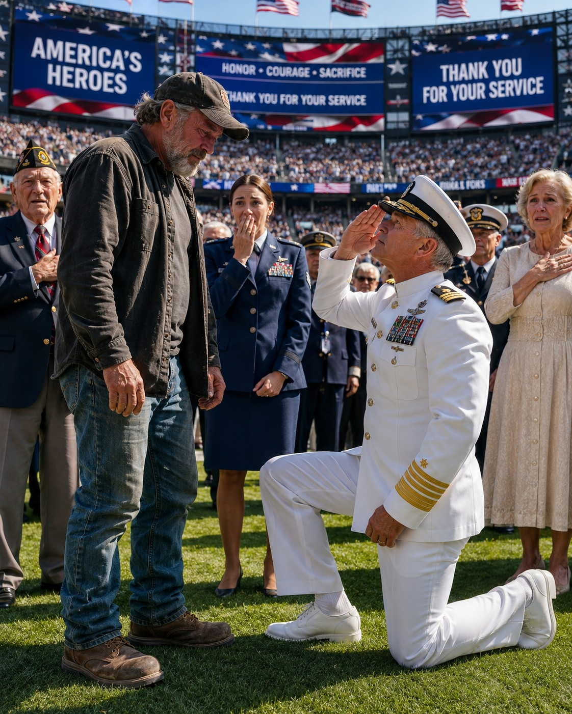 THE GENERAL SALUTED THE TRUCK DRIVER