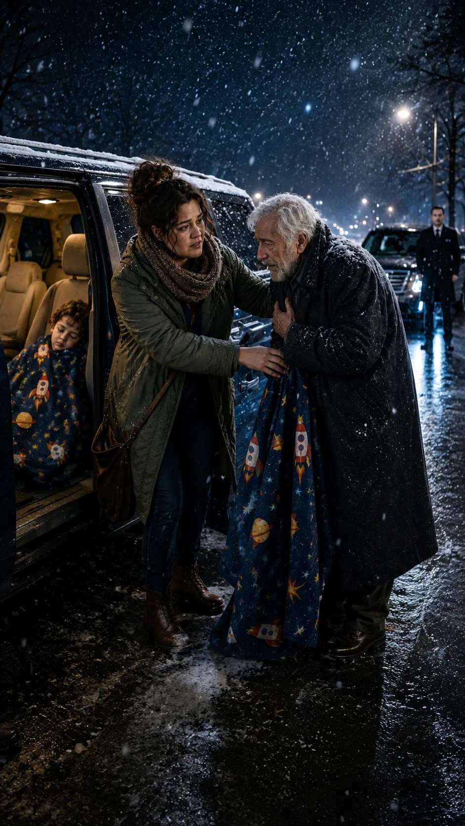 THE SINGLE MOM WHO STOPPED IN THE SNOW