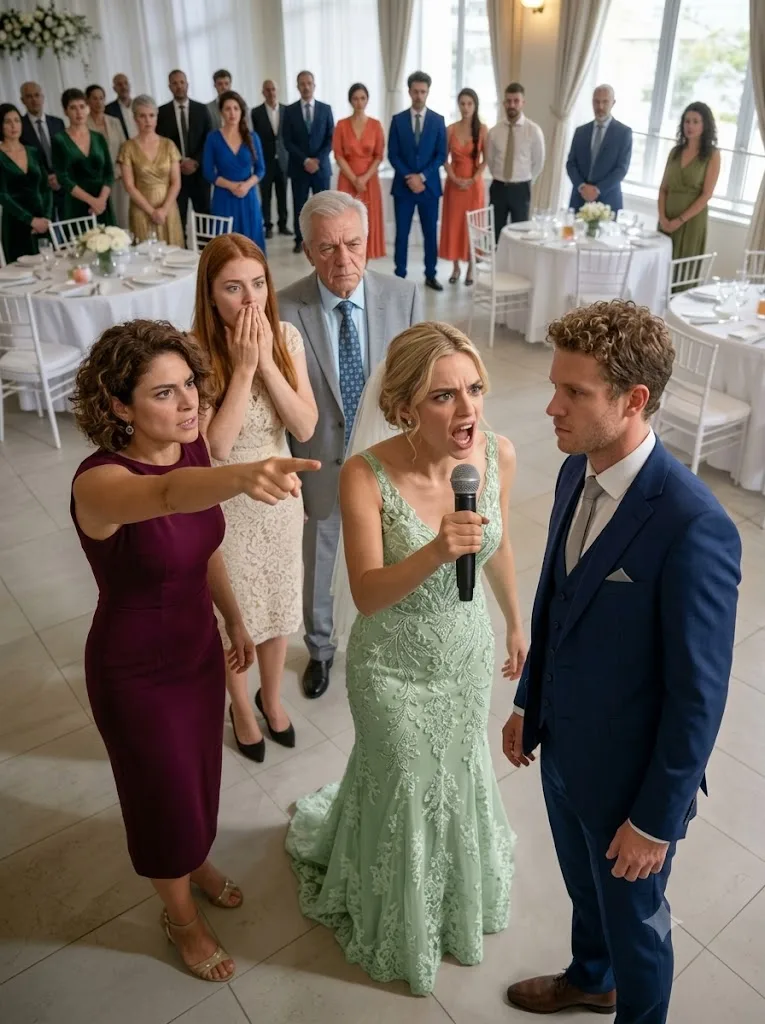 FIFTEEN MINUTES BEFORE MY WEDDING, HIS MOTHER MOVED MY PARENTS BESIDE A COLUMN—SO I PICKED UP THE MICROPHONE