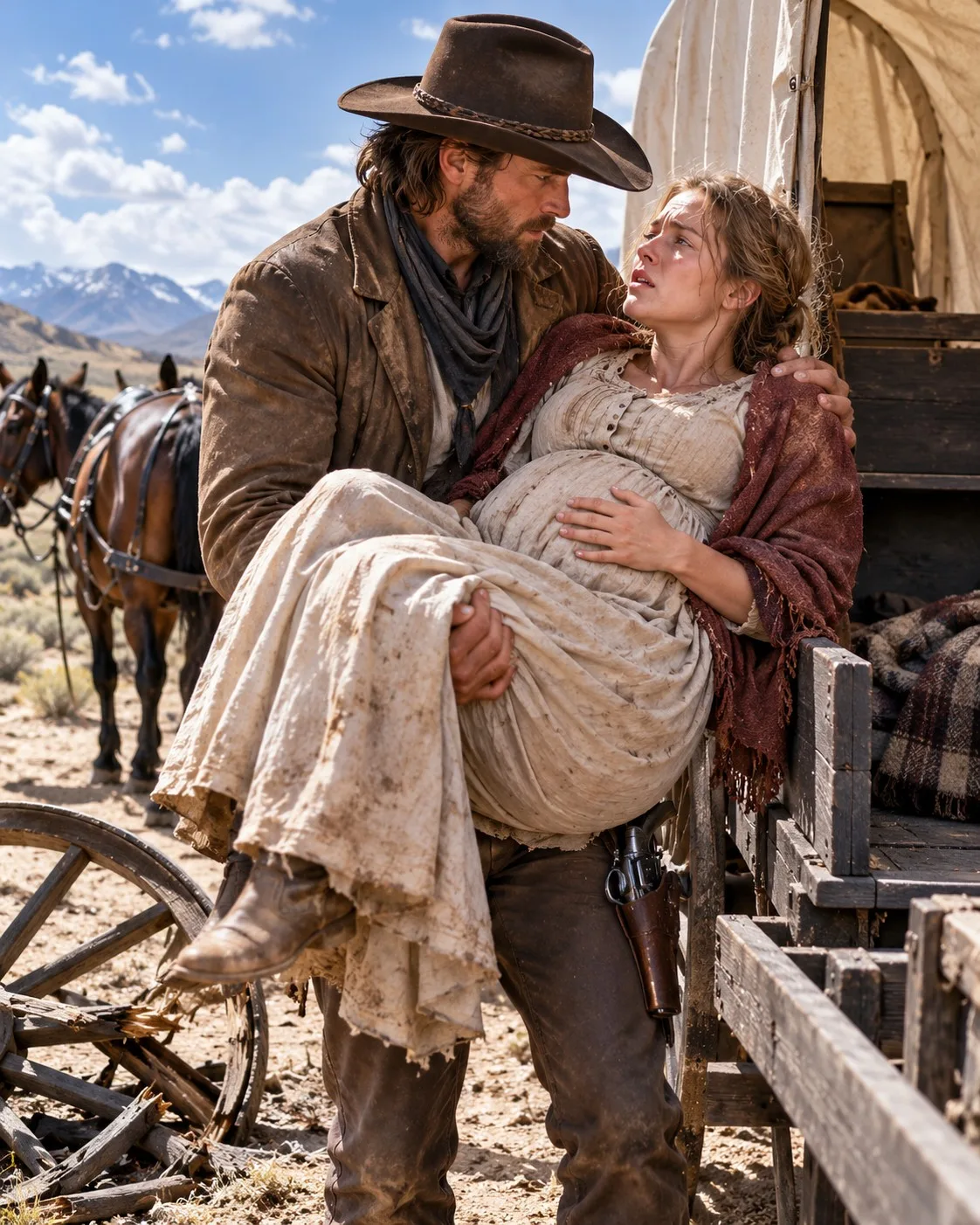 The Mountain Man Who Ordered the Pregnant Widow Into His Wagon