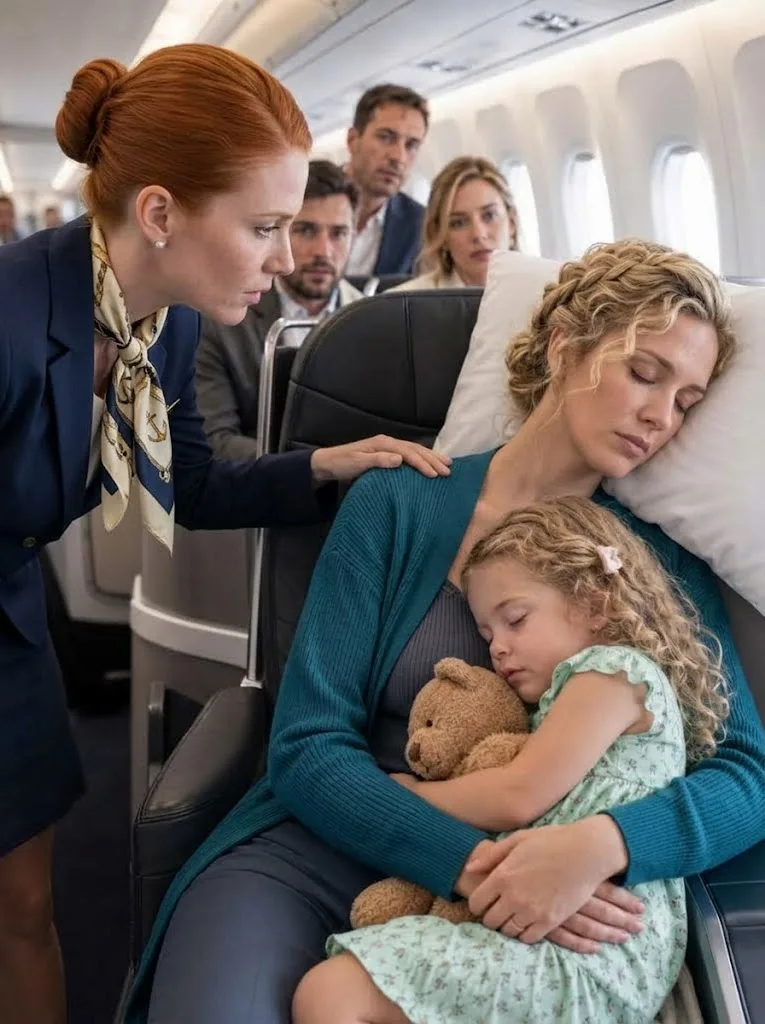 THE SINGLE MOM ASLEEP IN SEAT 8A—UNTIL THE CAPTAIN ASKED FOR A FIGHTER PILOT