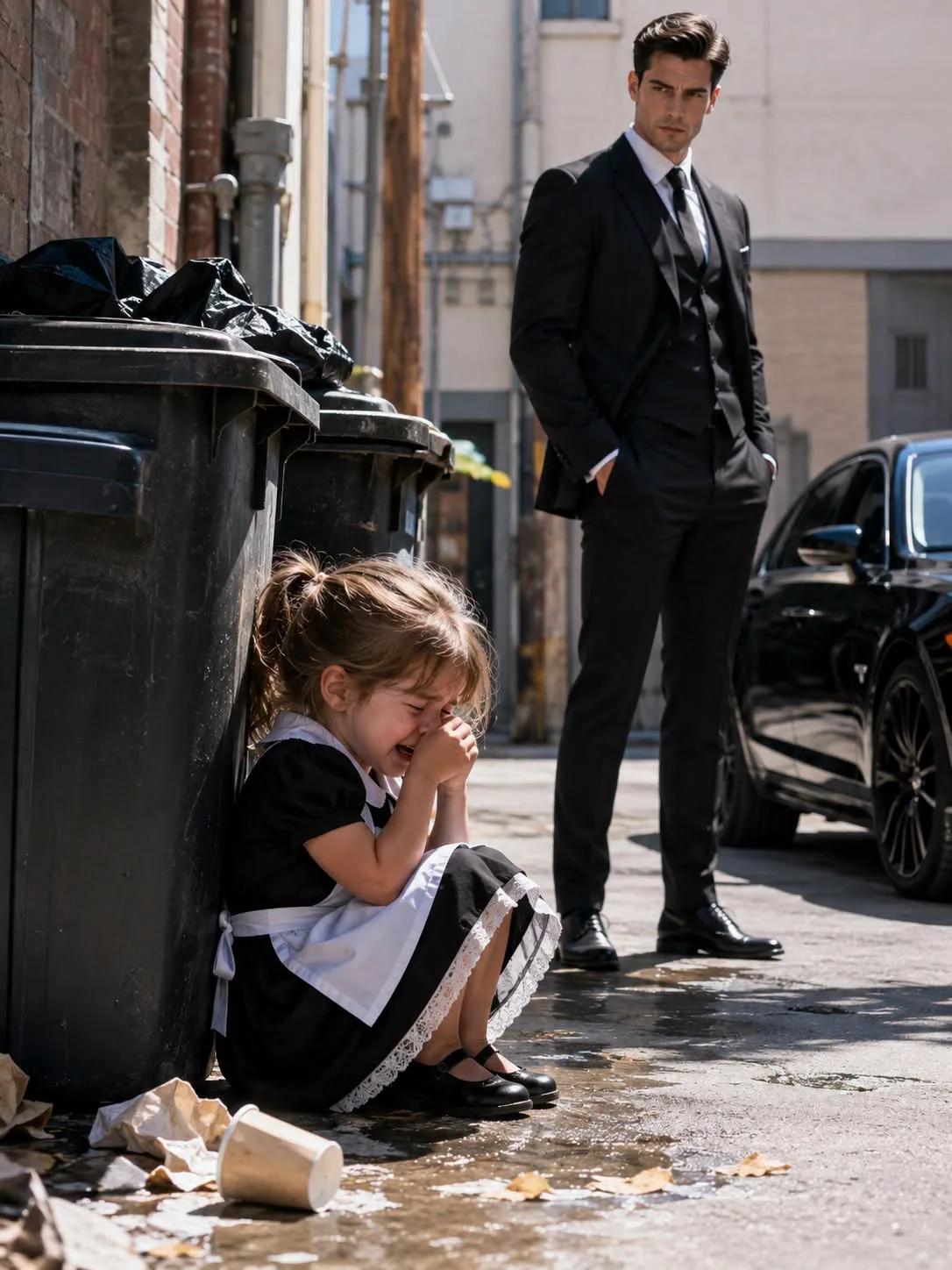 The Maid’s Little Girl Cried Behind the Trash Cans—And the Mafia Boss Heard the Name No One Was Supposed to Say