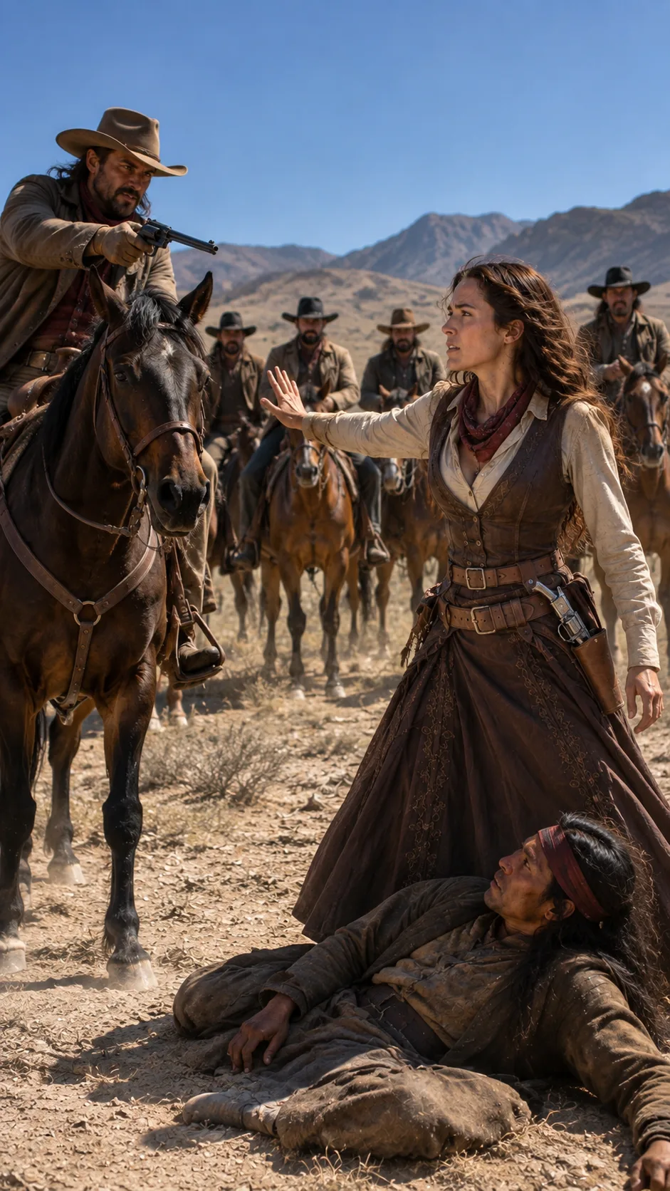 The Woman Who Stood Between Six Guns and a Dying Warrior