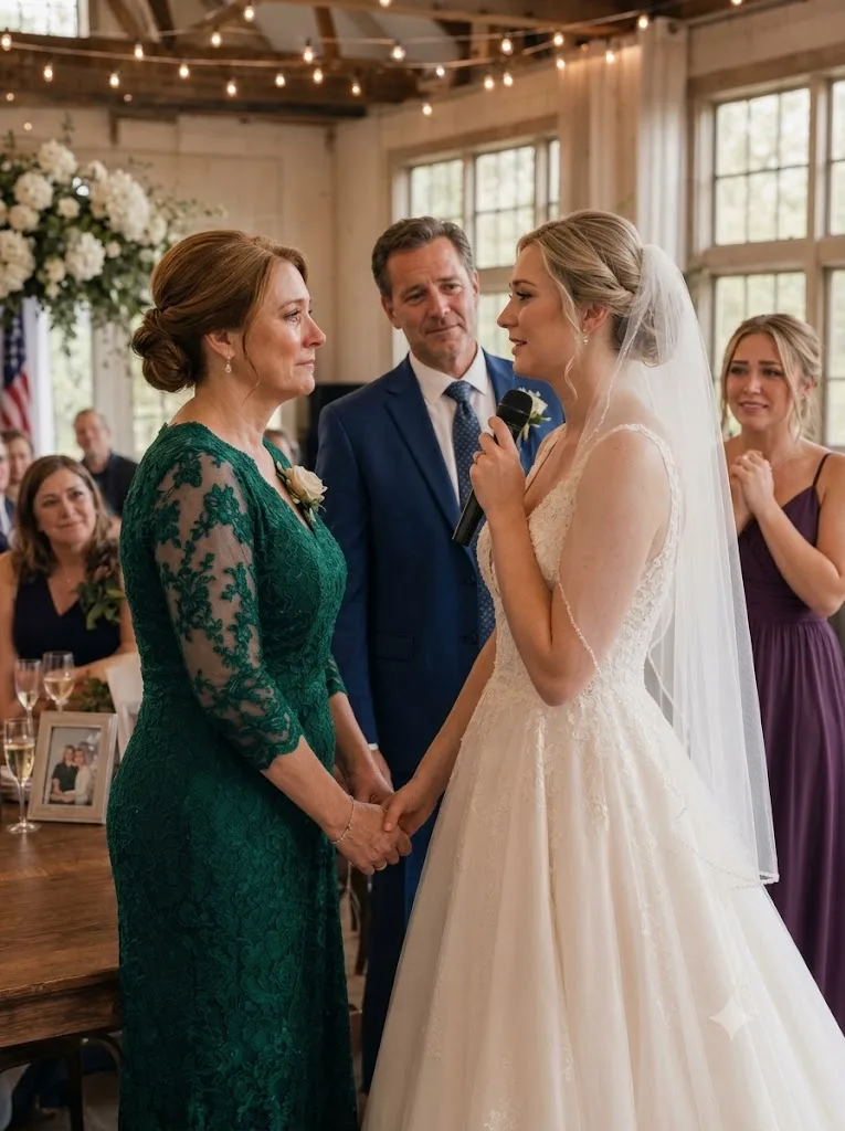 MY HUSBAND SAID I WASN’T HER REAL MOTHER FOUR DAYS BEFORE THE WEDDING—THEN THE BRIDE TOOK THE MICROPHONE