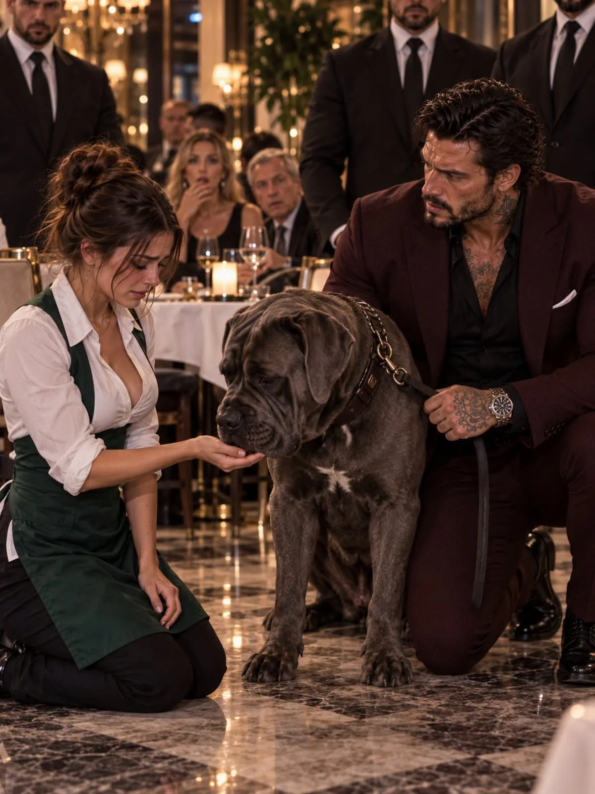 No One Dared Approach the Powerful Man’s Out-of-Control Dog—Then the Waitress Did the Impossible