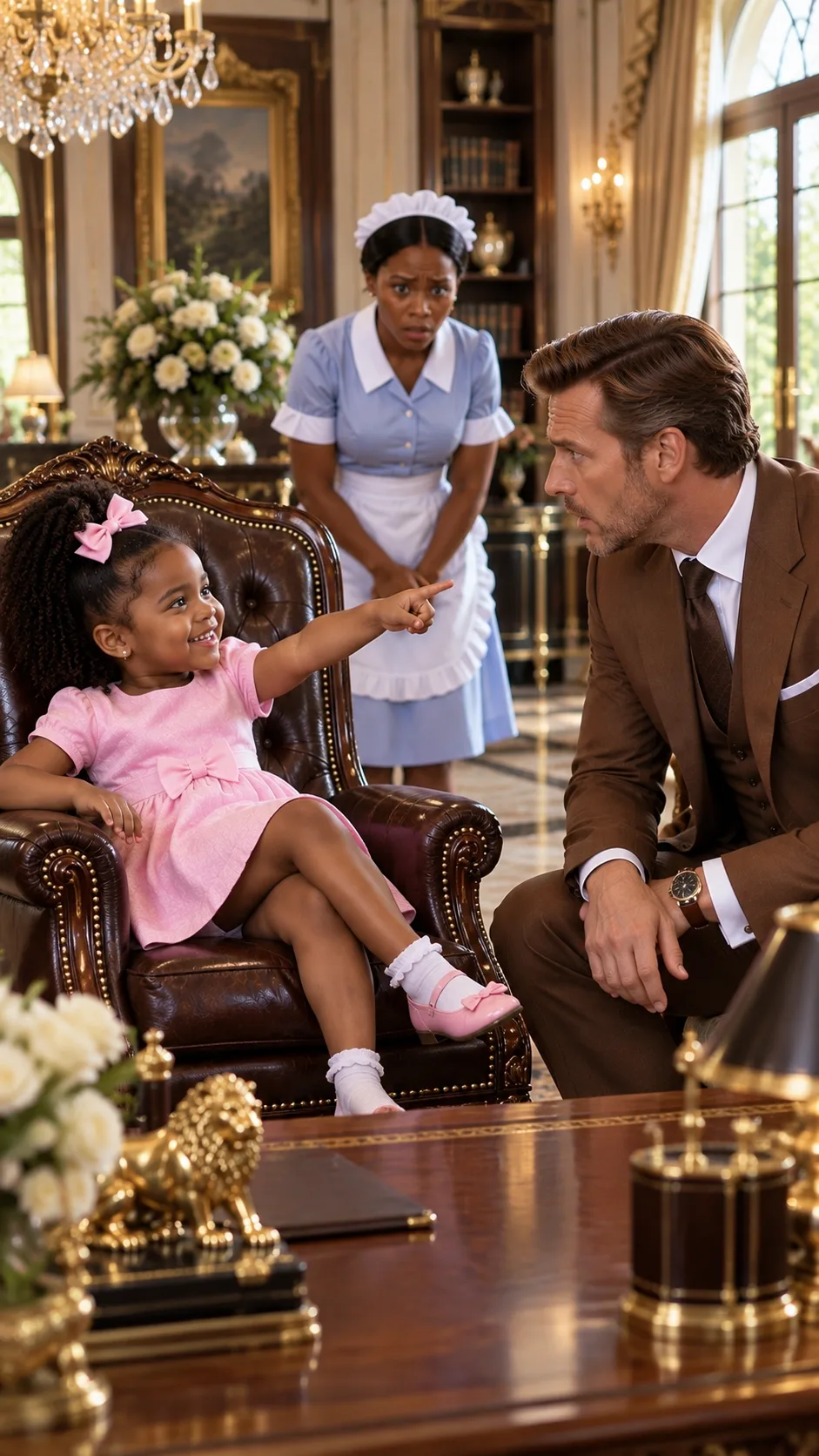 The Maid’s Little Girl Sat in the Billionaire’s Chair and Gave One Order That Changed Everything