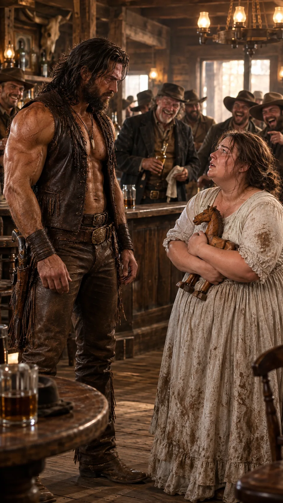 HE PAID TWENTY DOLLARS TO FREE THE WOMAN EVERYONE MOCKED—THEN HER ONE REQUEST SILENCED THE WHOLE SALOON