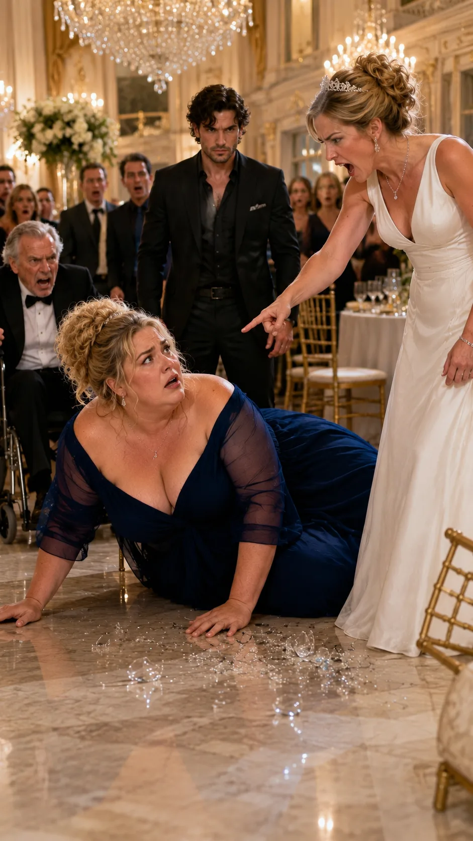 SHE THREW HER SISTER TO THE MARBLE FLOOR—THEN THE MOST FEARED MAN AT THE WEDDING CALLED HER HIS FUTURE WIFE