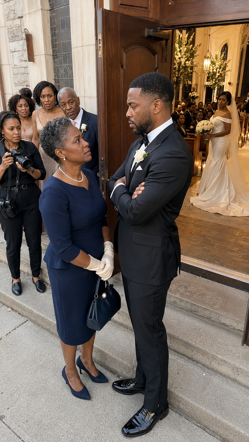 WHEN I ARRIVED AT MY SON'S WEDDING, HE STOPPED ME AT THE CHAPEL DOORS AND SAID COLDLY: "I DIDN'T INVITE YOU, MOM. THE FAMILY DECIDED YOU'RE NOT PART OF THIS ANYMORE."